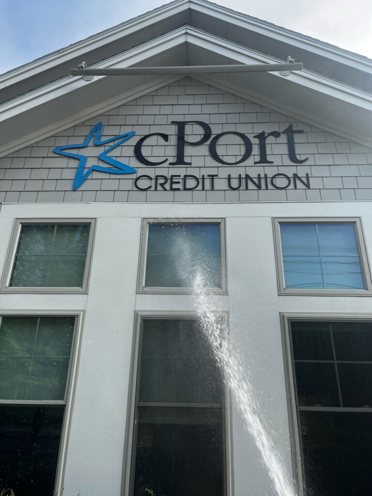 Exterior cleaning of cPort Credit Union