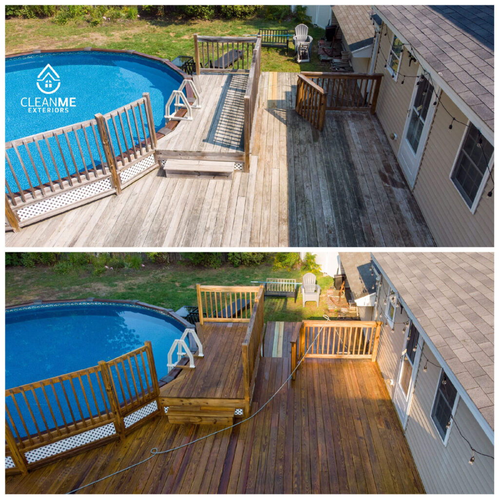 Before & After on residential deck