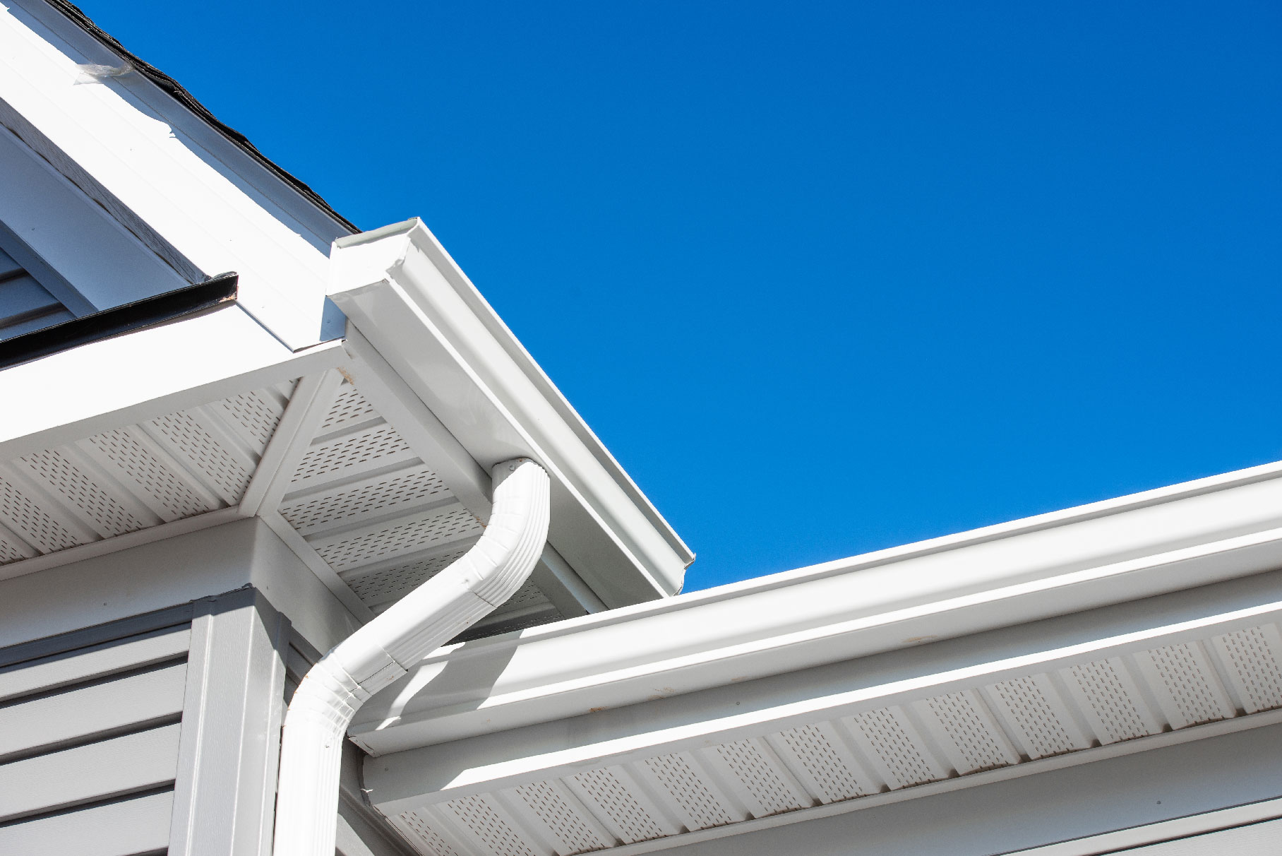 Clean gutters and siding after a CleanME Exteriors service in Westbrook